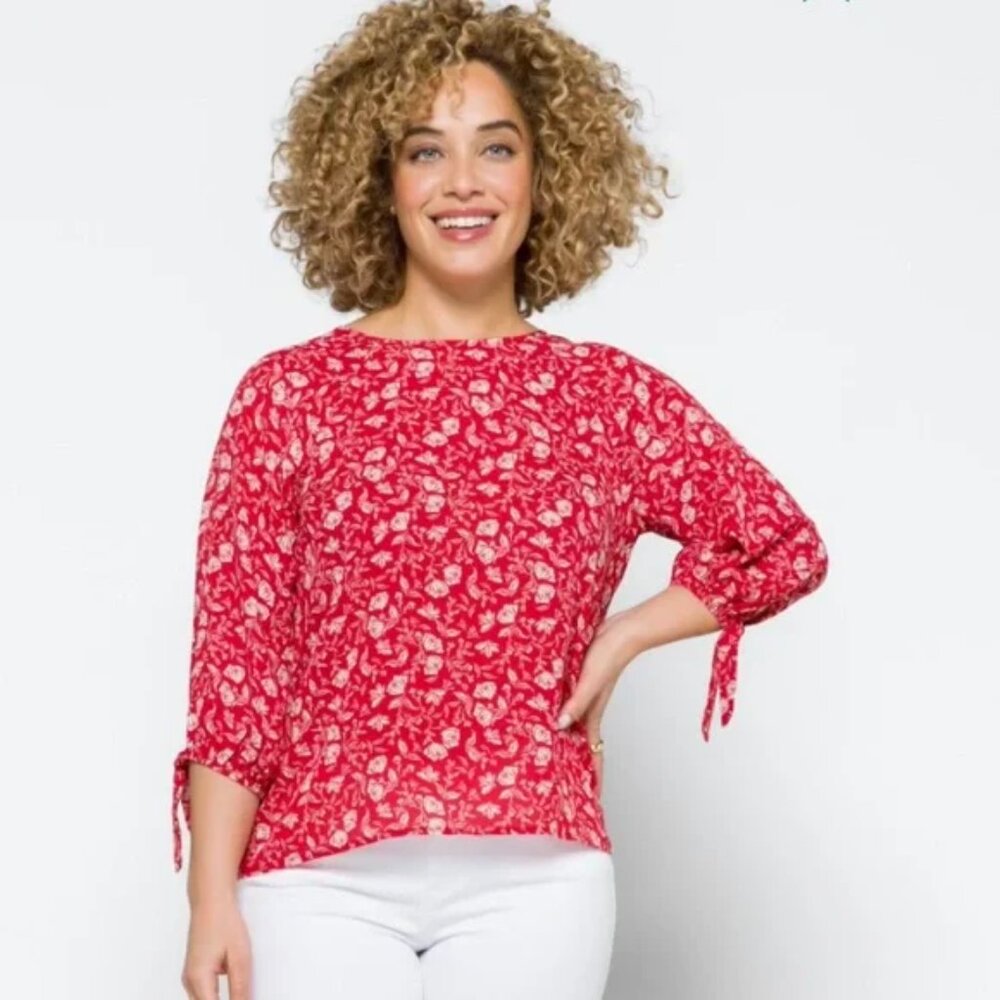 Papermoon Red Floral Blouse